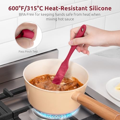 U-Taste Silicone Jar Spatula for Sourdough Starter: Long Skinny Food-Grade Jam