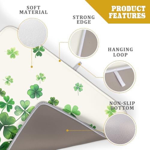 Happy St. Patrick's Day Dish Drying Mat