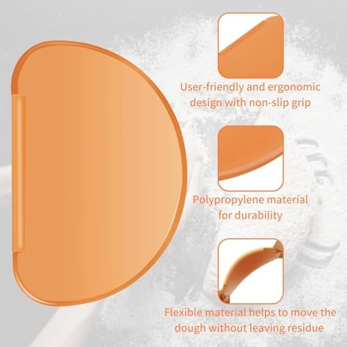 Bowl Scraper 2PCS Silicone Bread Dough Scraper Bowl Spatula Curved Edge