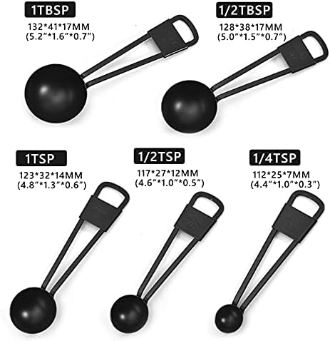 Black Stainless Steel Measuring Cups and Spoons Set