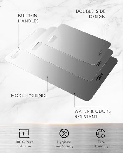 Katori Titanium Cutting Board, 100% Pure Titanium Cutting Boards
