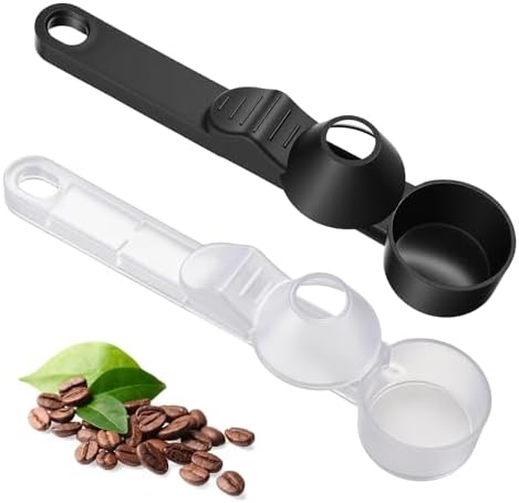 2PCS Coffee Scoop with Funnel for Ground Coffee, Funnel Scoop 2TBSP