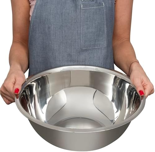 5 Quart Large Stainless Steel Mixing Bowls Set, Nesting Bowls