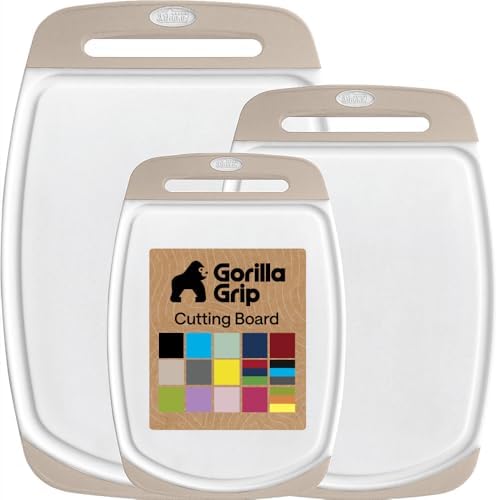 GORILLA GRIP BPA-Free Reversible Kitchen Cutting Board