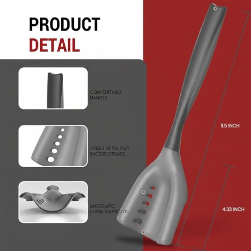 2-in-1 Mincing Spatula Meat Chopper & Potato Masher, Premium Heat Resistant