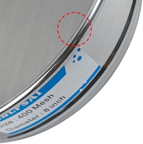400 Mesh Lab Sieves 8" Diameter 304 Stainless Steel Wire Cloth Test Sieve