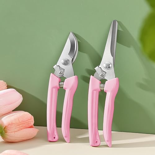 2pcs Garden Flower Shears Pruning Shears 6.9 inches Scissors Lightweight Plant