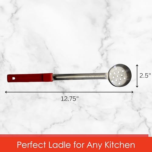 2 oz Slotted Stainless Steel Portion Control Ladle Spoodle -