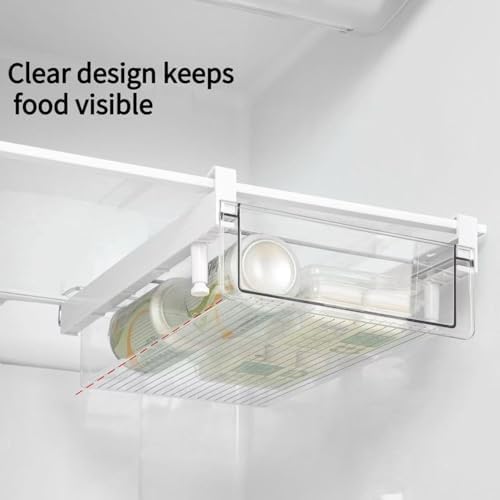 Large Fridge Drawer Organizer 14in-20in Upgradation Refrigerator Undershelf