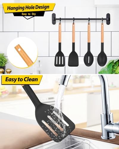 BUNDLEPRO Silicone Cooking Utensils Set
