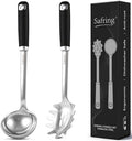 Safring Stainless Steel Soup Ladle and Spaghetti Spoon Set, Heat Resistant