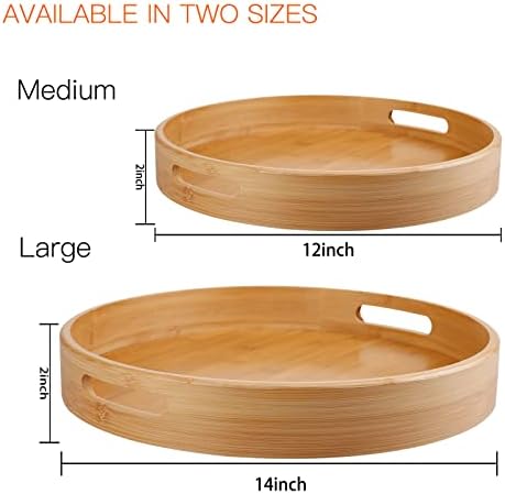 Lazy Susan Organizer 14 inch, Bamboo Lazy Susan