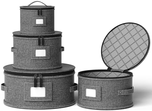 YearningHome China Storage Containers, 4 Piece Set, Hard Shell Moving Boxes