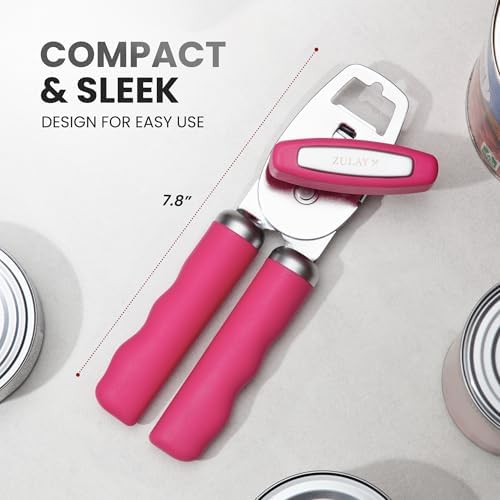 Zulay Kitchen Manual Can Opener Heavy Duty Patented Stainless Steel