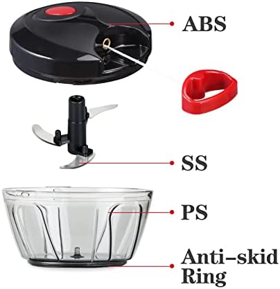 Cambom Manual Food Chopper Vegetable Cutter, Hand String Vegetable Chopper