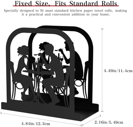 Modern Standing Napkin Holder for table, Romantic Couple Meal Theme Style
