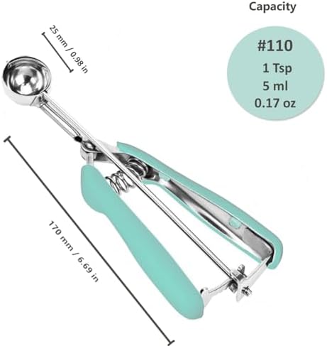 #110 Extra Mini Cookie Scoop, 1Tsp/5ml/ 0.17oz Tbsp Cookie Dough Scoop
