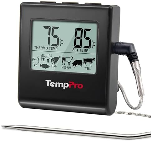TempPro TempTrack Large LCD Digital Meat Thermometer