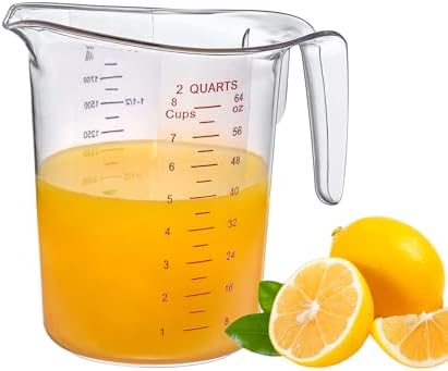 Amazing Abby - Melissa - 64-Ounce Plastic Measuring Pitcher, 8-Cup Food-Grade