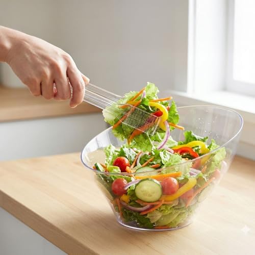 12 Pack Clear Small Serving Tongs