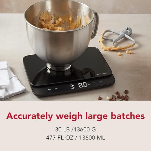 KitchenAid KQ917 High Capacity Glass Surface Digital Kitchen and Food Scale