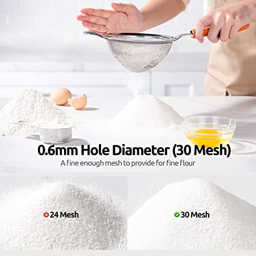 18/8 Stainless Steel Mesh Strainer: U-Taste 5.5 Inch Kitchen Fine Mesh Sieve