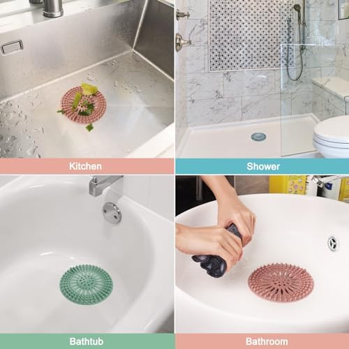 Gotega 5 Pack Sink Drain Strainer, Hair Catcher