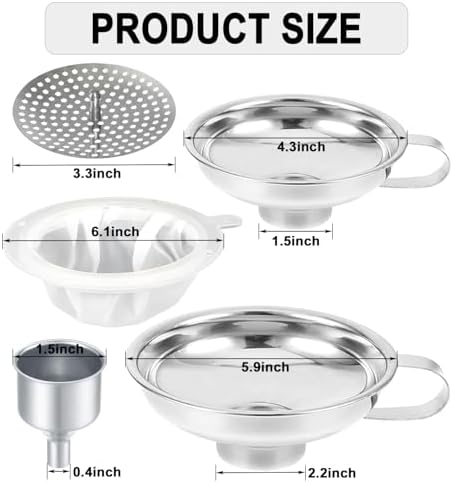 Stainless Steel Food Canning Funnels