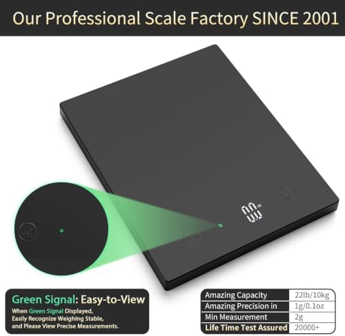 Homebuds 22lb Digital Food Scale Precision 0.1oz/1g, Kitchen Scale Big LED