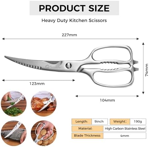Sunnecko Heavy Duty Kitchen Scissors