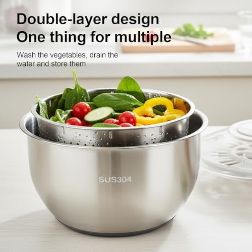 Stainless Steel Salad Spinner, Lettuce Spinner
