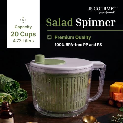 JS Gourmet Manual Salad Spinner