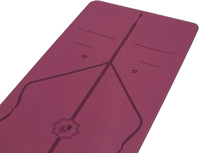 Liforme Original Yoga Mat – Free Yoga Bag Included - Patented Alignment System, Warrior-like Grip, Non-slip, Eco-friendly, sweat-resistant, long, wide, 4.2mm thick mat for comfort