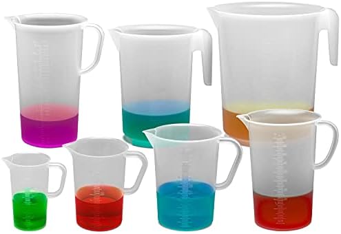 SP Bel-Art Tall Form 1000ml Polypropylene Graduated Pitcher, Chemical-Resistant