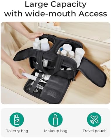 BAGSMART Travel Toiletry Bag, Crush Toiletry Bag