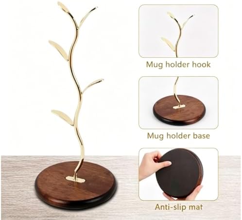 Mi hogar Leaf-Shaped Mug Tree Stand