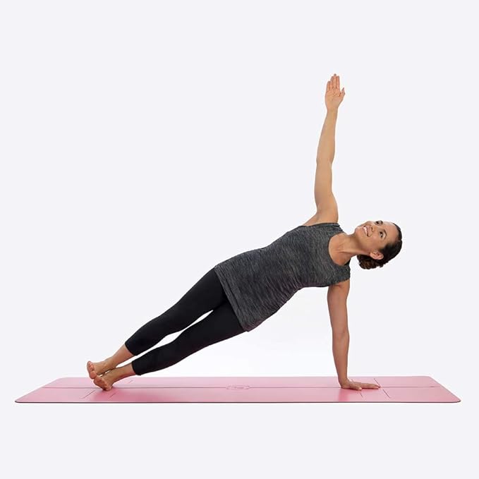 Liforme Original Yoga Mat – Free Yoga Bag Included - Patented Alignment System, Warrior-like Grip, Non-slip, Eco-friendly, sweat-resistant, long, wide, 4.2mm thick mat for comfort