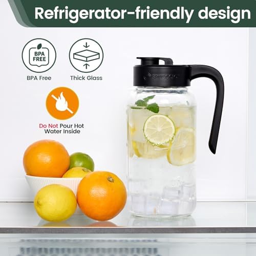 Mason Jar Pitcher, Glass Pitcher