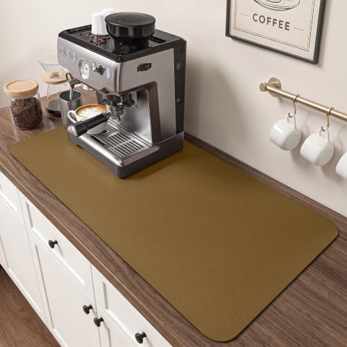PoYang 31.5x17 Inch Coffee Mat, Extra Large Dish Drying Mat