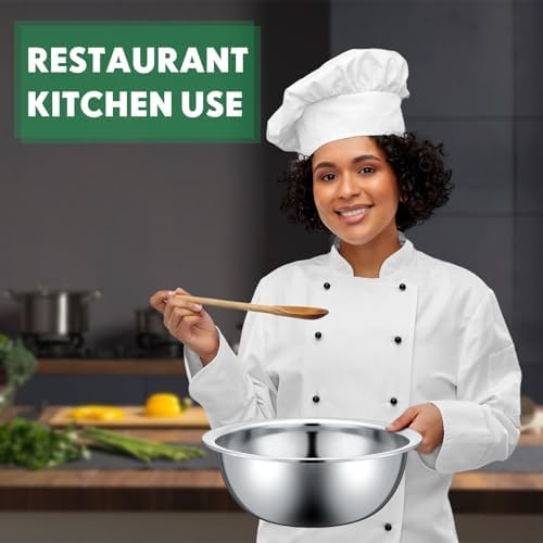 Pinkunn 20 Pcs Stainless Steel Mixing Bowls Bulk, 8.66 x 3 Inch
