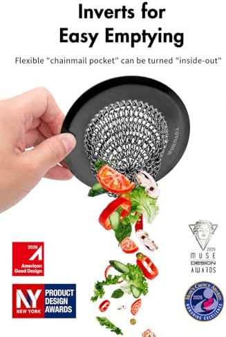 Kitchen Sink Drain Strainer, Patented Reversible Chain Mesh Basket