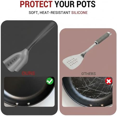 2-in-1 Mincing Spatula Meat Chopper & Potato Masher, Premium Heat Resistant