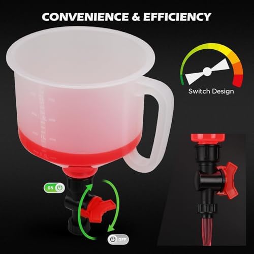 22-Piece No-Spill Coolant Filling Funnel Kit and Siphon Hose Pump, Radiator