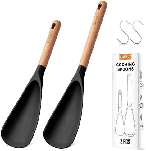 13" & 11" Silicone Cooking Spoons 2-Pack