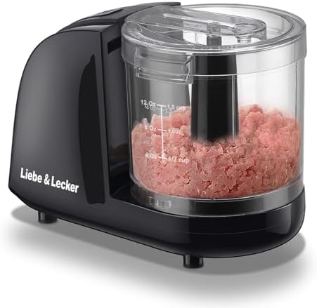 Liebe&Lecker Mini Food Processor 1.5 Cup Electric Food Chopper