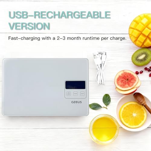 AZEUS Digital Kitchen Scale, 11 lb, USB Rechargeable, 1 g/0.04 oz