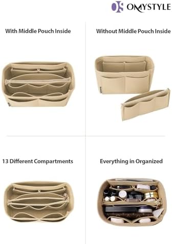 OMYSTYLE Purse Organizer Insert, Felt Tote Bag Organizer Insert