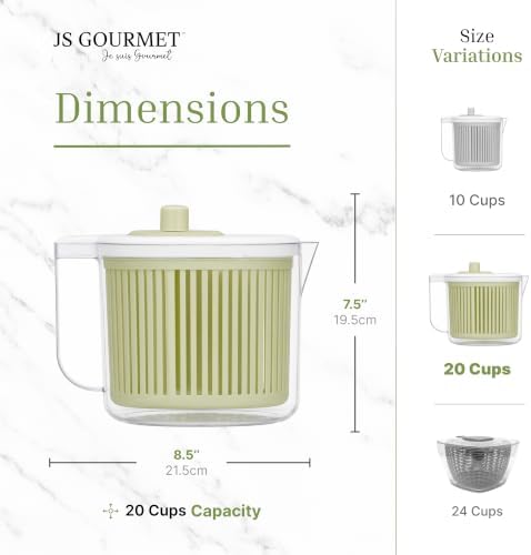 JS Gourmet Manual Salad Spinner