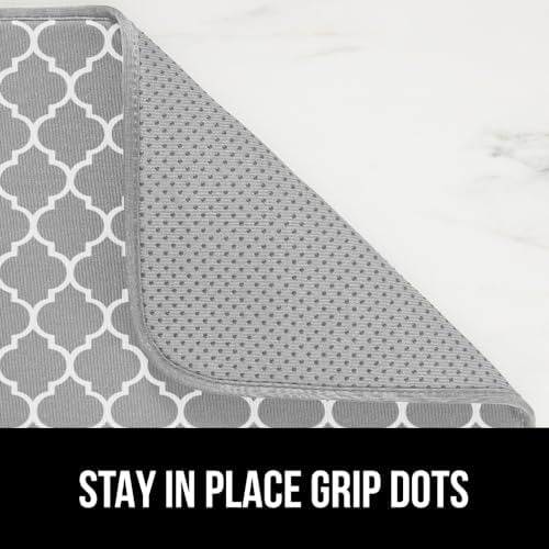 GORILLA GRIP Ultra Absorbent Microfiber Dish Drying Mat, Quatrefoil
