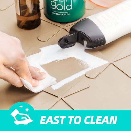 SIKADEER Waterproof Under Sink Mat 34" x 19" Cabinet Protector Silicone Mat